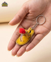 Red Kolhapuri Slipper Keychain