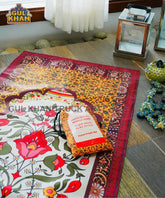 Pink & Yellow Floral Pocket Janamaz/Prayer Rug