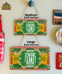 Green Straight Outta Pakistan Truck Art Wall Plate