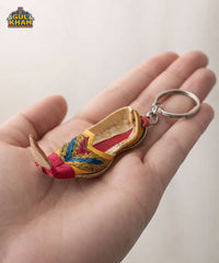 Yellow Traditional Khussa Keychain