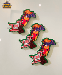 Pakistan Cultural Map Acrylic Fridge Magnet