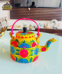 Yellow & Pink Floral Kettle (Customizable)