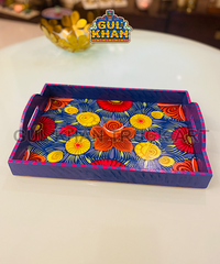 Tray Wooden Hand Painted 0044