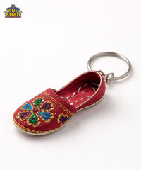 Red Embroidered Khussa Keychain