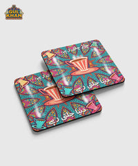 Chai Chalti Rahein Duinya Jalti Rahein Printed Coaster Design