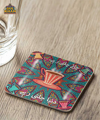 Chai Chalti Rahein Duinya Jalti Rahein Printed Coaster Design