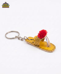 Red Kolhapuri Slipper Keychain