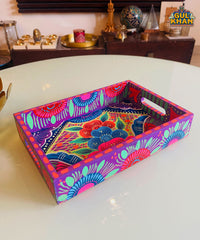 Tray Wooden Hand Painted (Mini) 7920