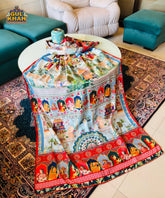 Mughal Artisan Inspired Printed Shawl 02