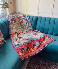 Mughal Artisan Inspired Printed Shawl 02