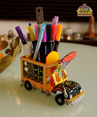 Cone Art Yellow Stationery Truck Design