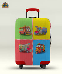 Desi Wheels Truck Art Trolley Bag Cover ( Customizable )