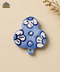 Multani Blue Pottery Floral Leaf Ceramic Magnet