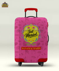 Just Married Art Trolley Bag Cover ( Customizable )
