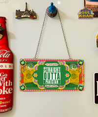 Green Straight Outta Pakistan Truck Art Wall Plate