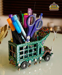 Cone Art Green Stationery Truck Design