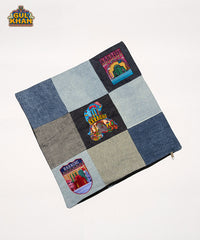 Denim Patchwork Cushion Cover