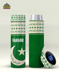 Pakistan Flag Jhandi Printed Travel Bottle Customized (03)