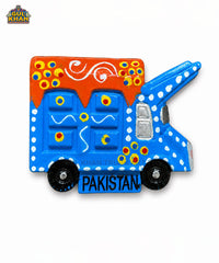 Hand-Painted Truck Art Truck Magnet 02
