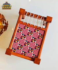 Sindhi Ralli Inspired Charpai Tray Printed Design (Customizable) 01