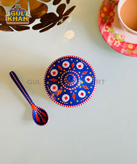 Blue Truck Art Sugar Pot & Jam Jar