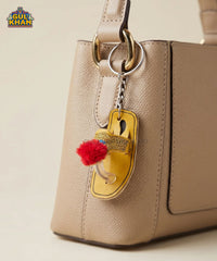 Red Kolhapuri Slipper Keychain