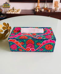 Handpainted Tissue Box Design 11156