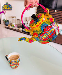 Yellow & Pink Floral Kettle (Customizable)