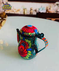 Green & Pink Motif Chainak ( Customizable )