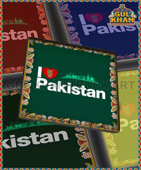 I Love Pakistan Printed Coaster Design