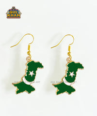 Map Metal Ear Rings