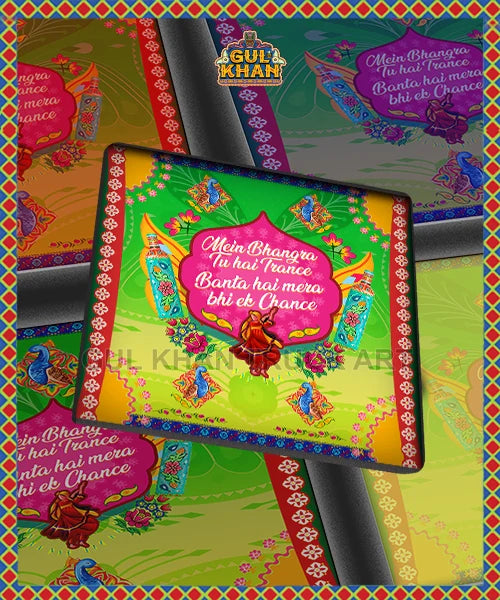 Mn Bhangra Tu Hein Trance Printed Coaster Design