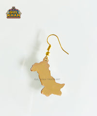 Map Metal Ear Rings