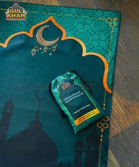 Sea Green Crescent Pocket Janamaz/Prayer Rug