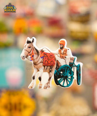 Donkey Cart Acrylic Fridge Magnet