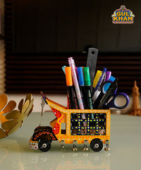 Cone Art Yellow Stationery Truck Design