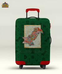 Pakistan Map Truck Art Trolley Bag Cover ( Customizable )