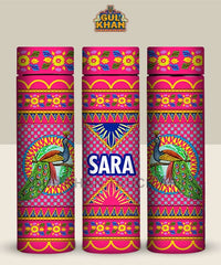 Pink Motif Customized Printed Travel Bottle