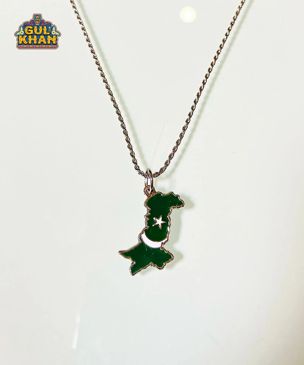 Map Metal Pendant