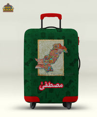 Pakistan Map Truck Art Trolley Bag Cover ( Customizable )