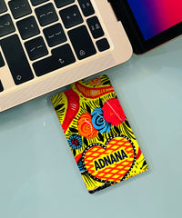 Yellow & Pink Flower Printed USB Flash Drive (Customizable)