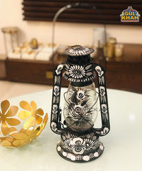 Gray Scale Handpainted Lantern 2230