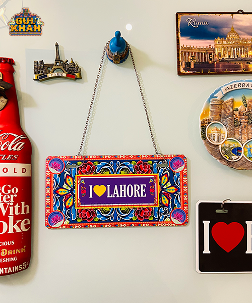Love Lahore Floral Truck Art Wall Plate