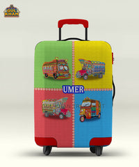 Desi Wheels Truck Art Trolley Bag Cover ( Customizable )
