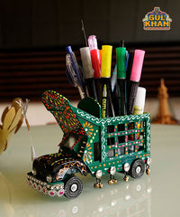 Cone Art Green Stationery Truck Design