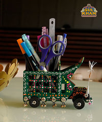 Cone Art Green Stationery Truck Design