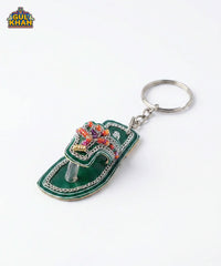 Green Traditional Chappal Keychain