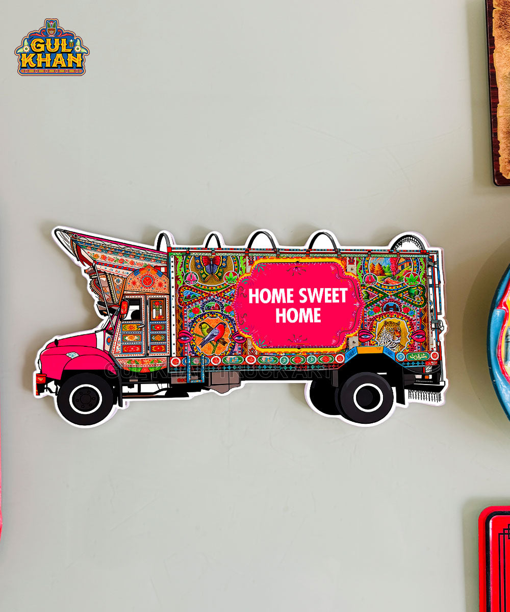 Multi Color Truck Art Acrylic Wall Plate