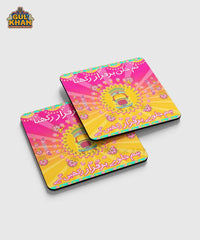 Red & Blue Truck Printed Coaster Design