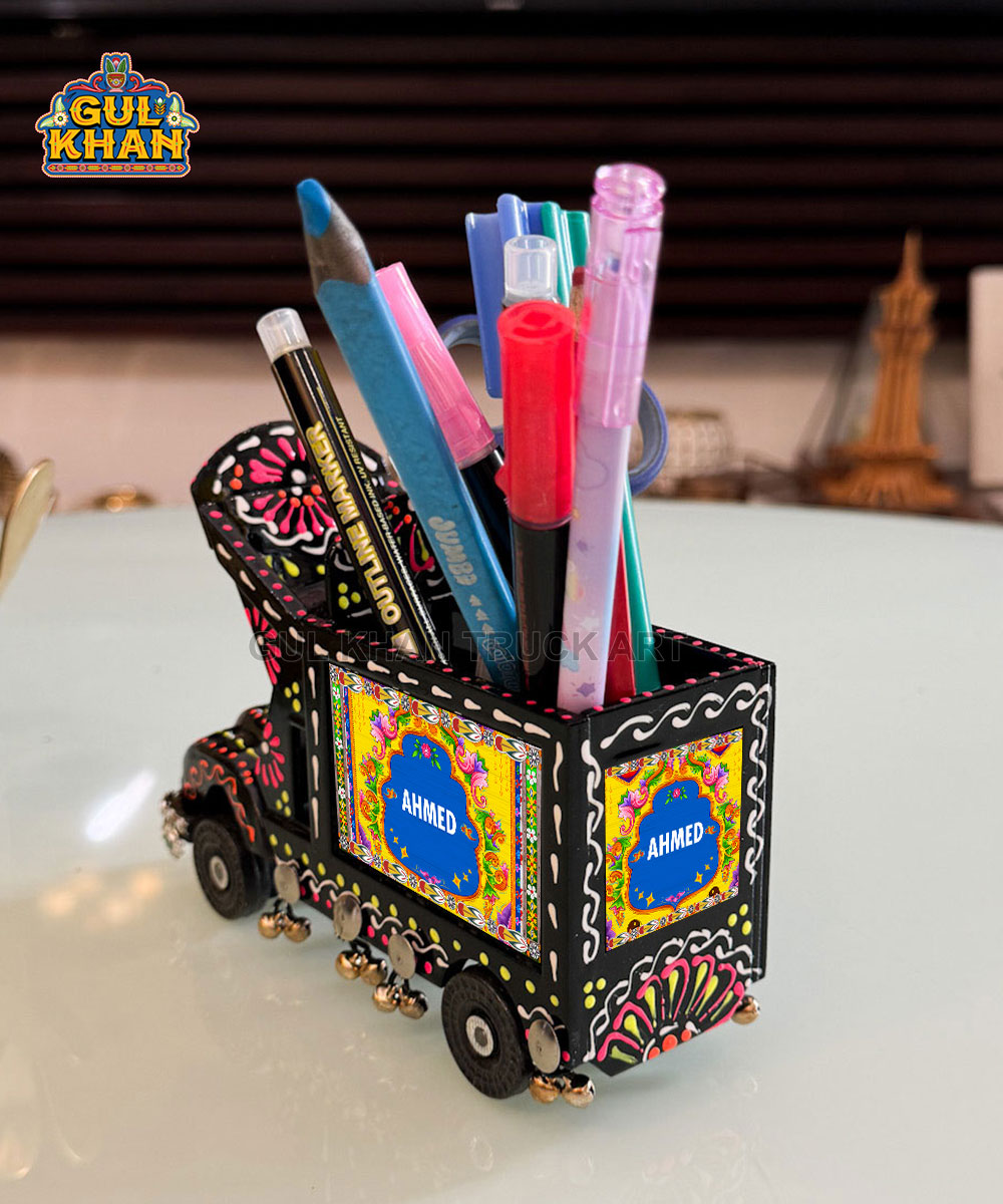 Cone Art Black Stationery Truck Design (Customizable)